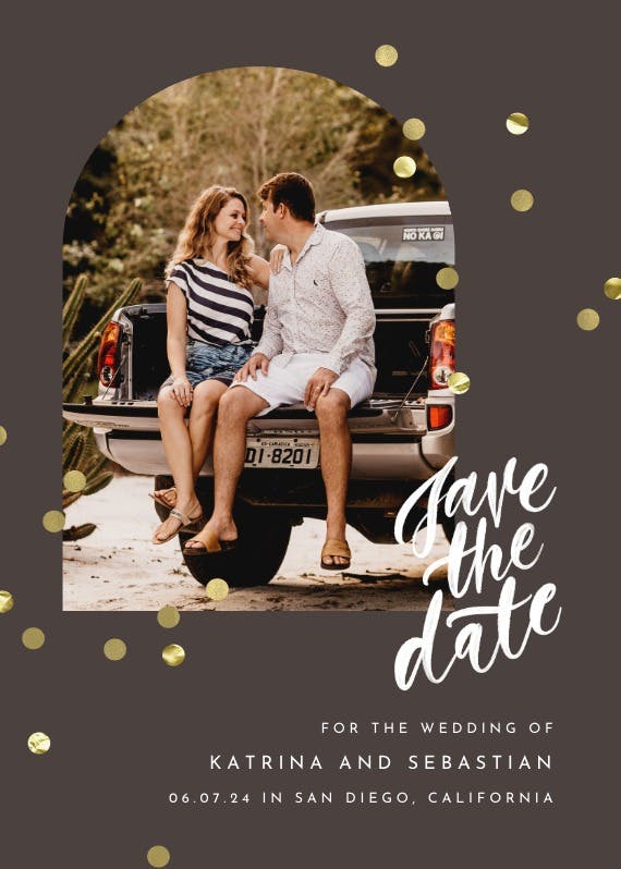 Feeling bubbly - save the date card
