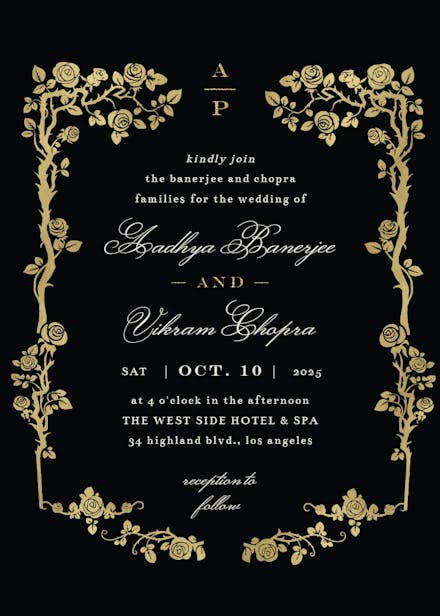 Floral frame - save the date card