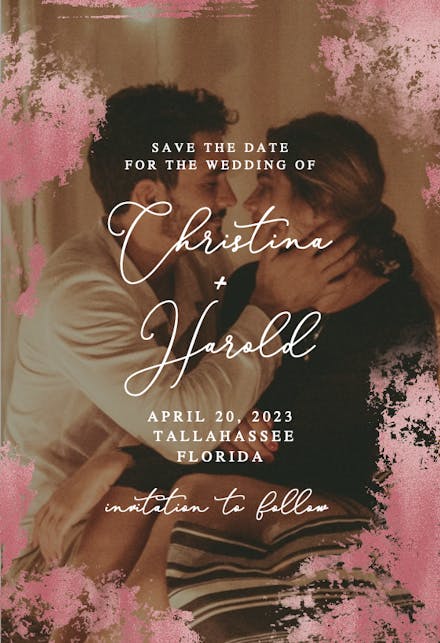 Foiled Photo - Save the Date Card