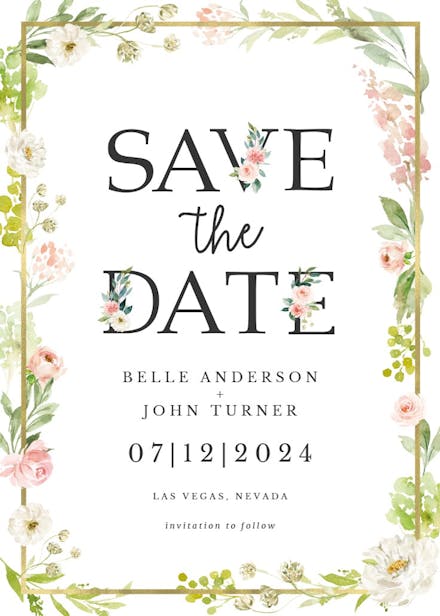 Save the Date Card Template | Greetings Island