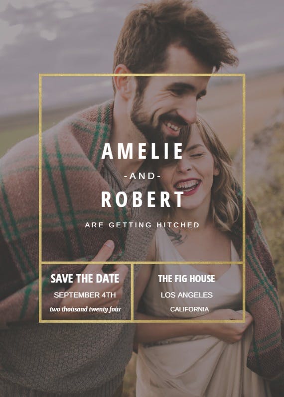 Framed - save the date card
