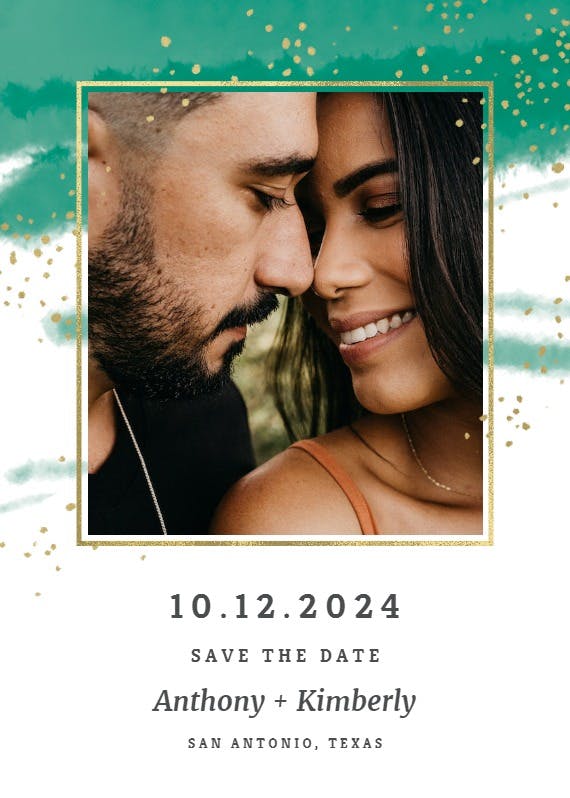 Fresh & fancy - save the date card