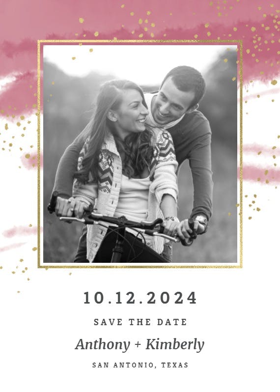 Fresh & fancy - save the date card