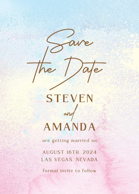 Gentle pastels - save the date card
