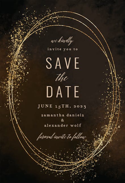 Gold Texture - Save the Date Card