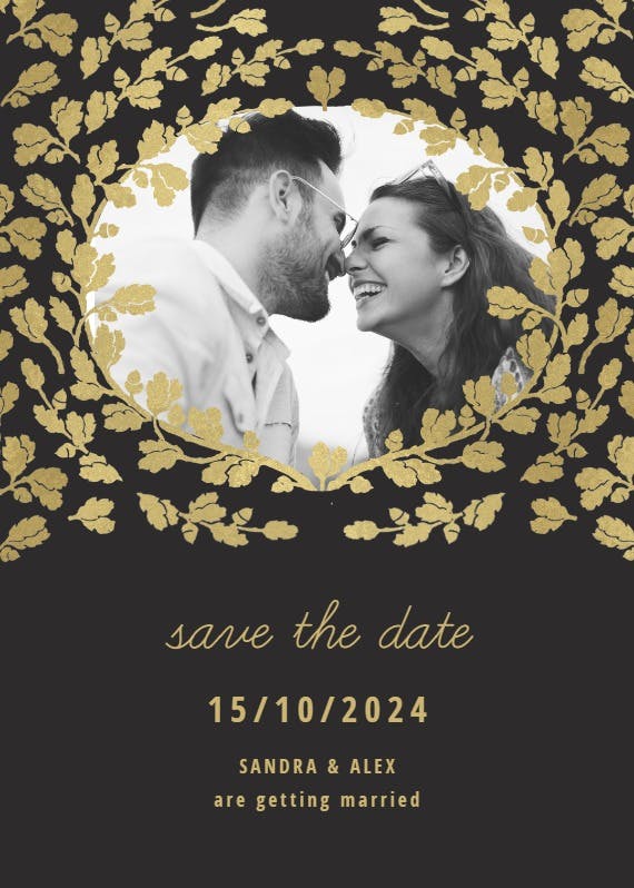 Golden spring - save the date card