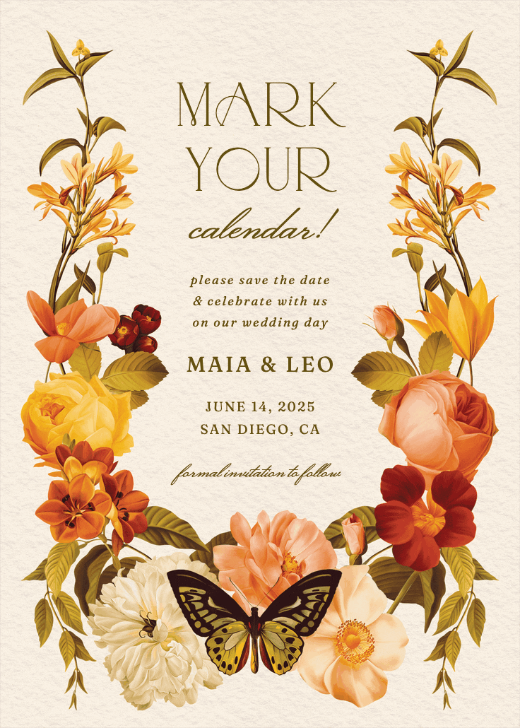 Grateful days - save the date card