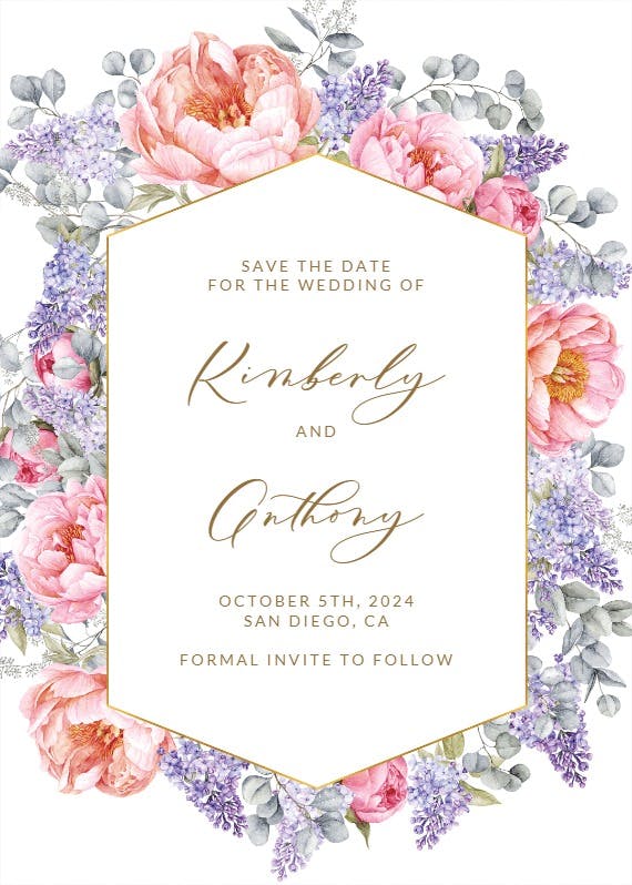 Growing love - save the date card