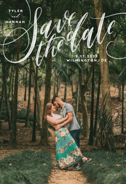 Hand chalk letters - Save the Date Card