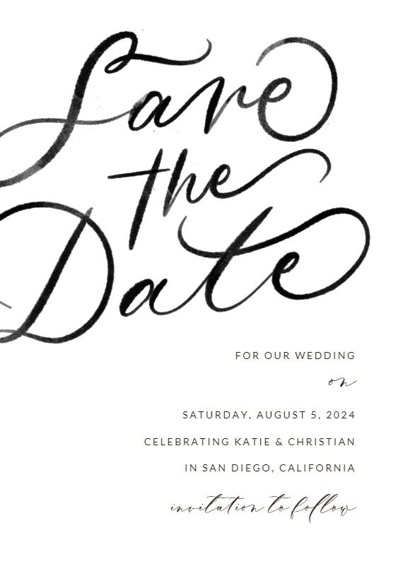Handkerchief - save the date card
