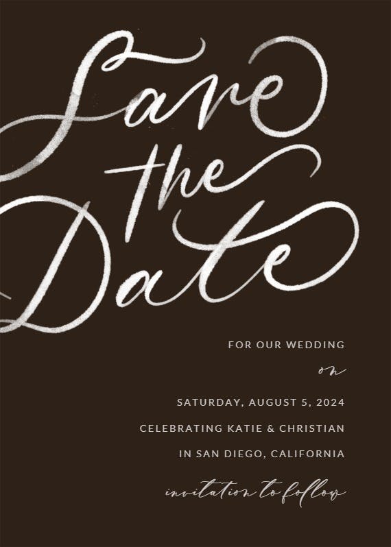 Handkerchief - save the date card