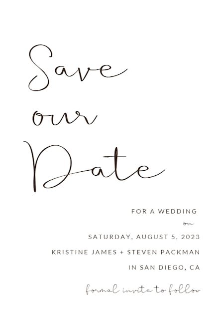 Handkerchief - Save the Date Card