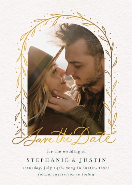 Handwritten frame - save the date card