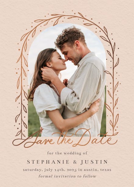 Handwritten frame - save the date card