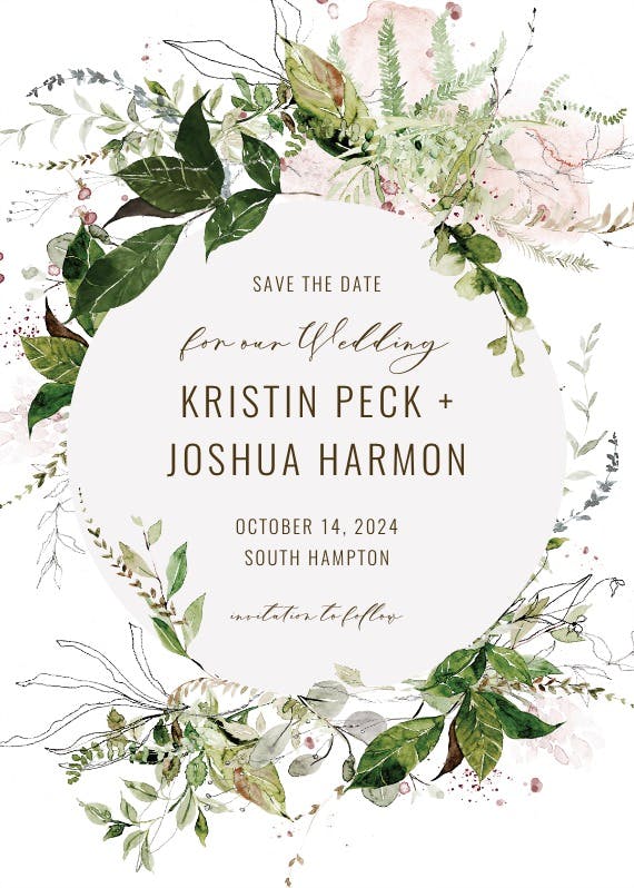Hearts joined - save the date card