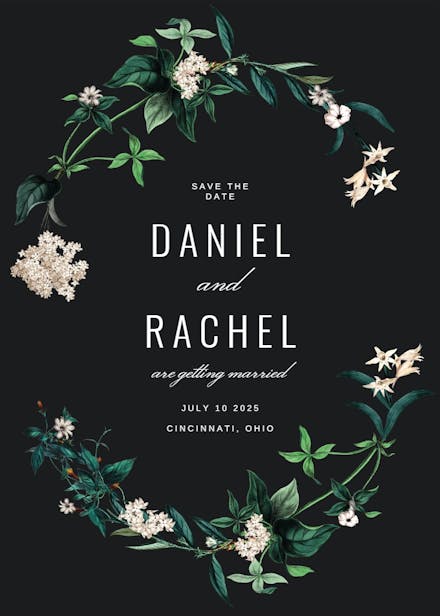 Hydrangea - save the date card