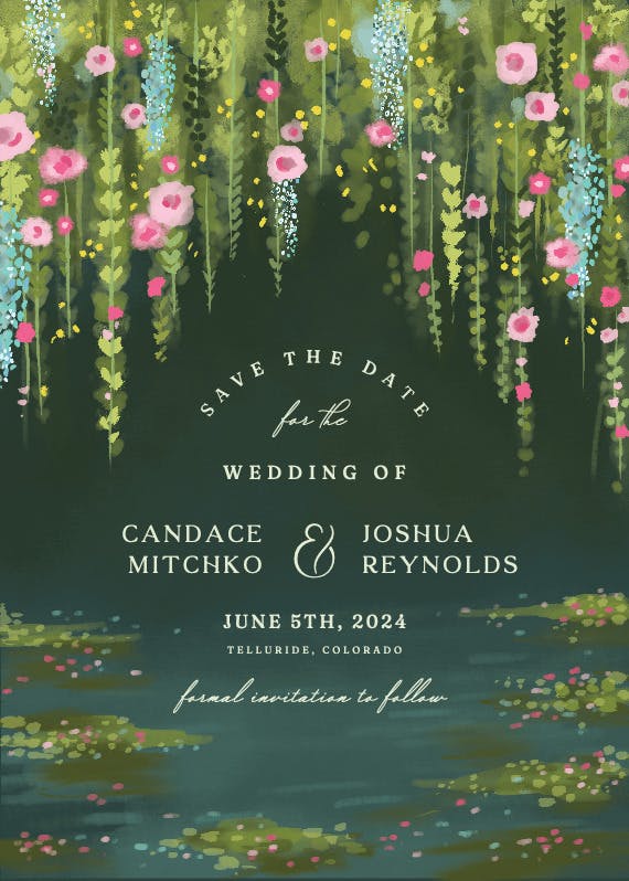 Impressionist romance -  tarjeta para reserva la fecha