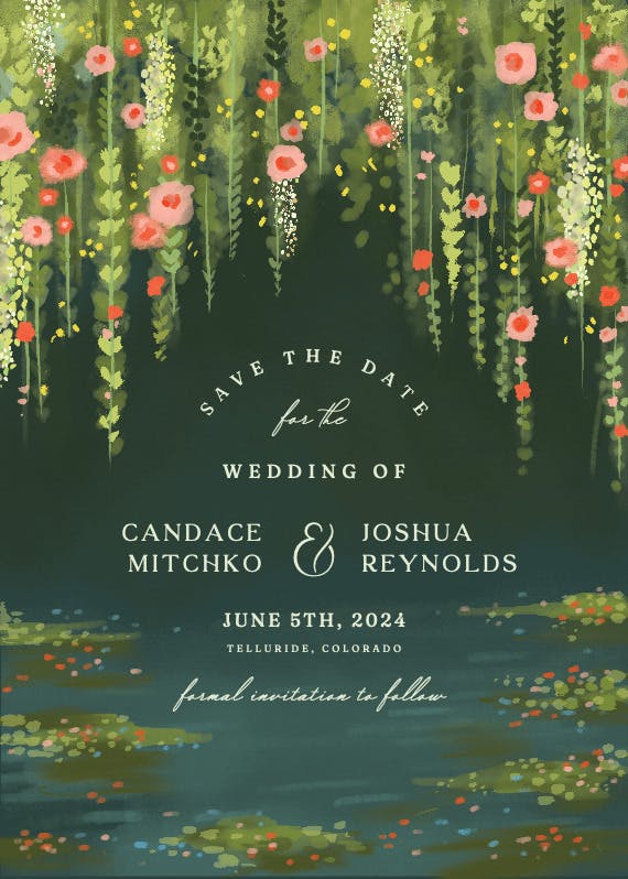 Impressionist romance - tarjeta para reserva la fecha