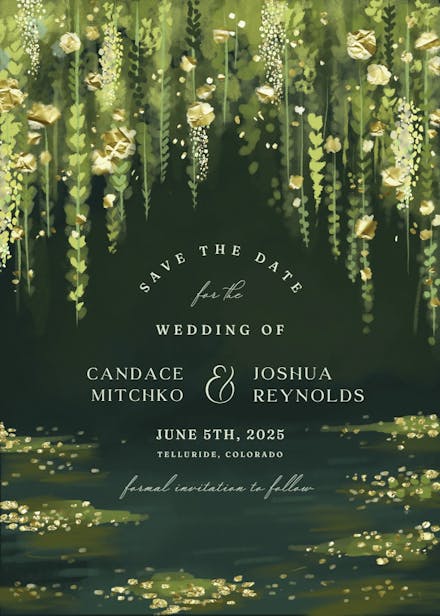 Impressionist romance - save the date card