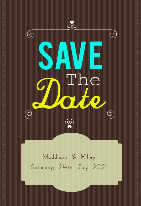 Just fresh - save the date card