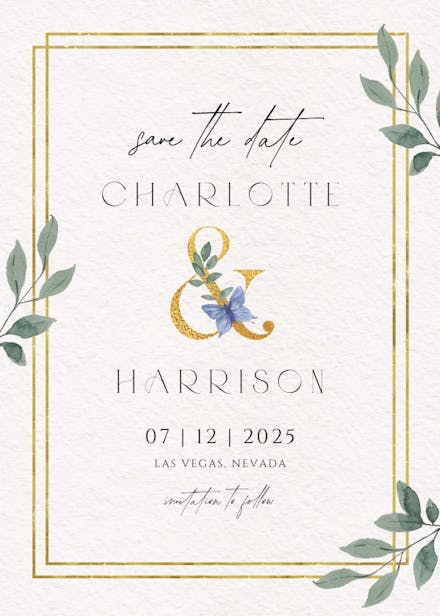 Just like that - save the date card