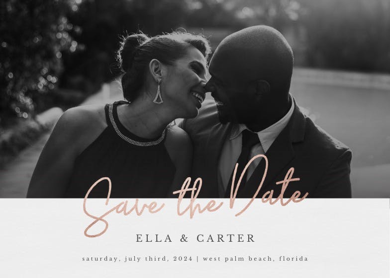 Just love - save the date card