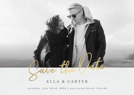 Just love - save the date card