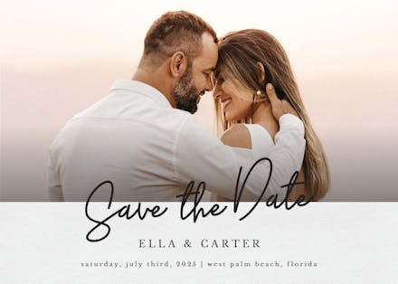 Just love - save the date card