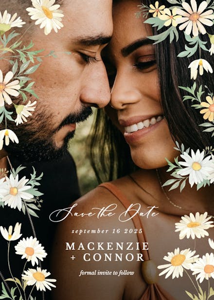 Lazy daisy - save the date card