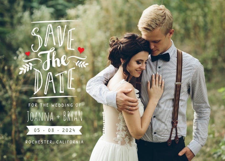 Love - save the date card