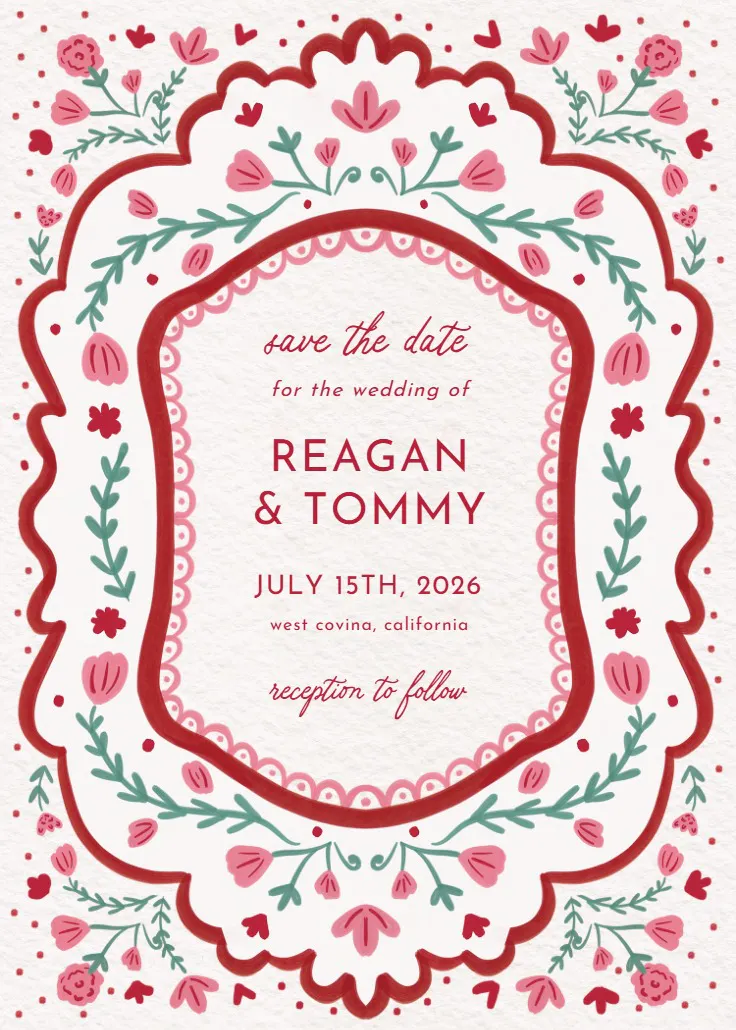 Love frame - save the date-kaart