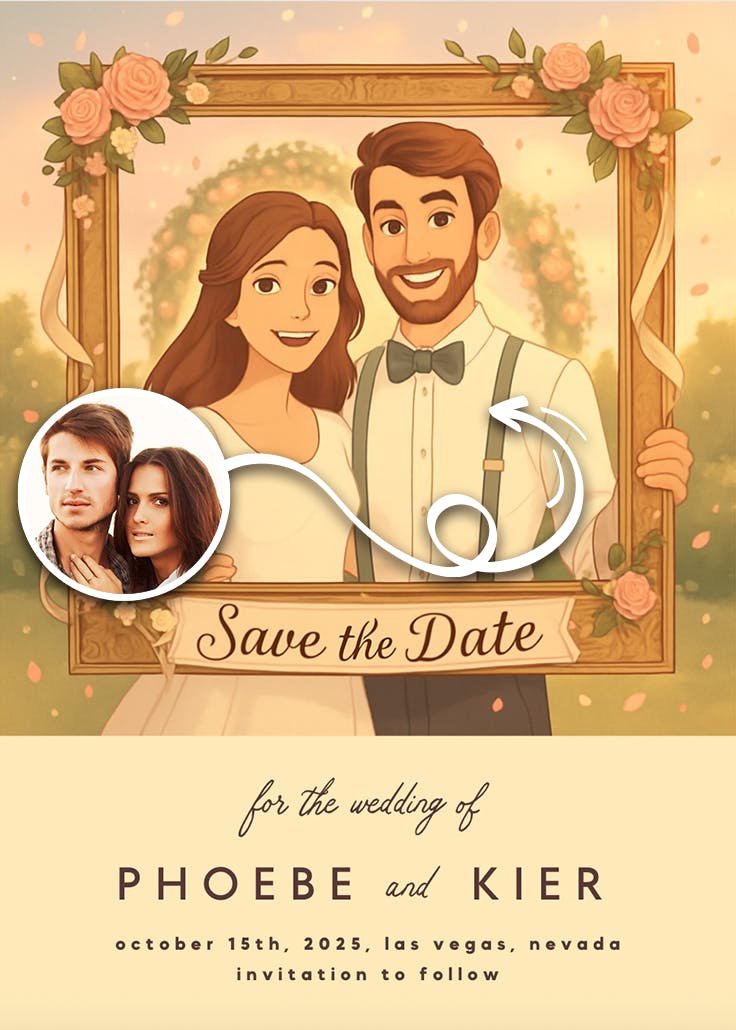 Love in focus - save the date card