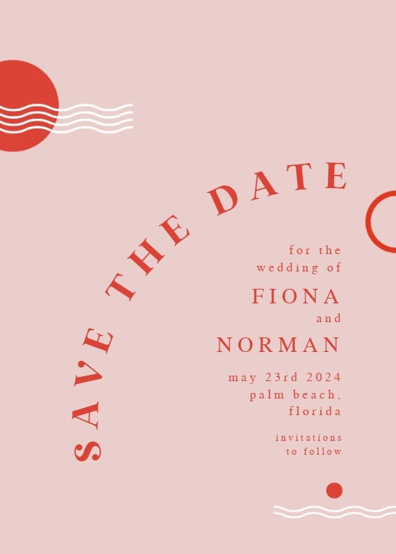 Love sealed - save the date card