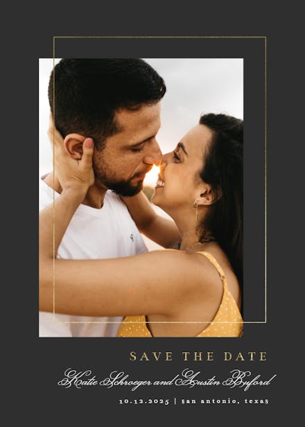 Lux photo frame - save the date card
