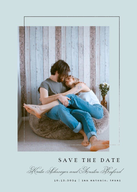 Lux photo frame - save the date card