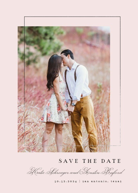 Lux photo frame - save the date card