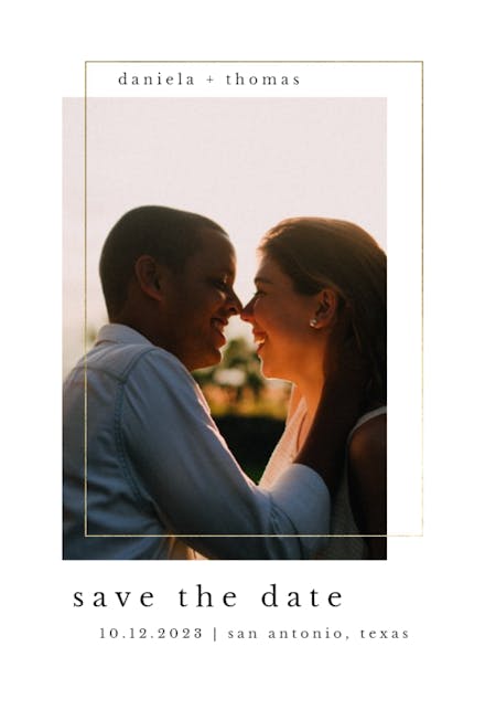Lux photo frame - Save the Date Card