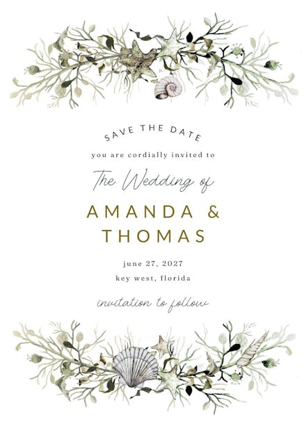 Marine nautical - save the date card