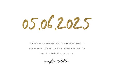 Mark our date - save the date card