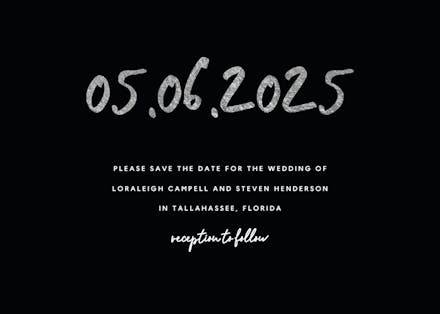 Mark our date - save the date card