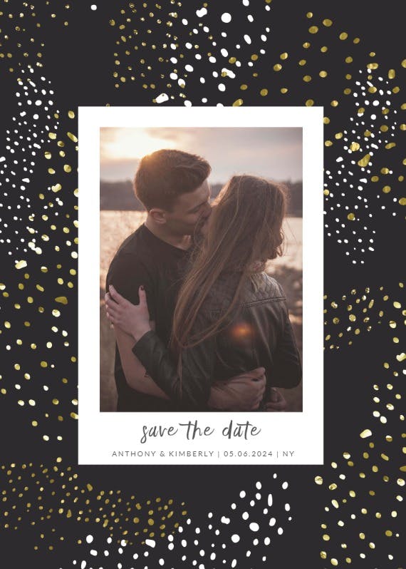 Marvelous dots - save the date card
