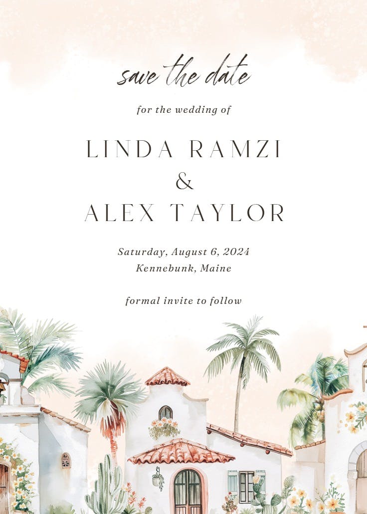 Mexican dream - save the date card