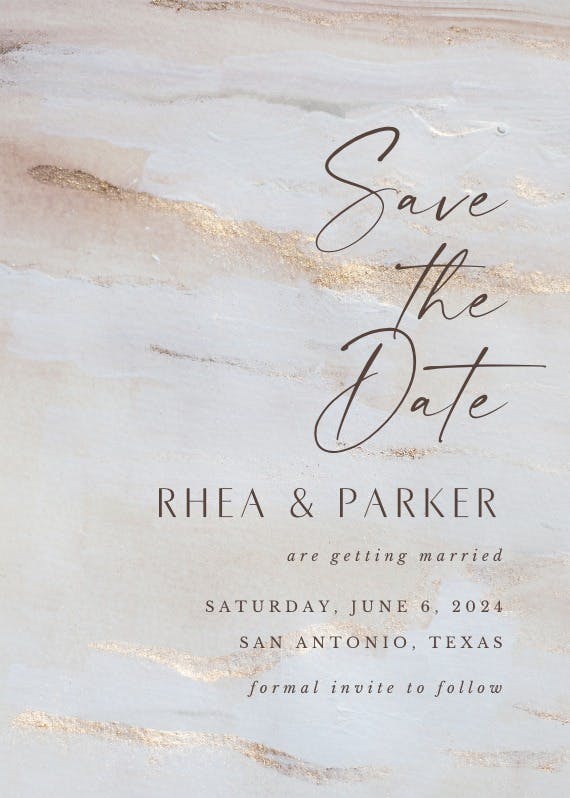 Minimal and elegant - save the date card