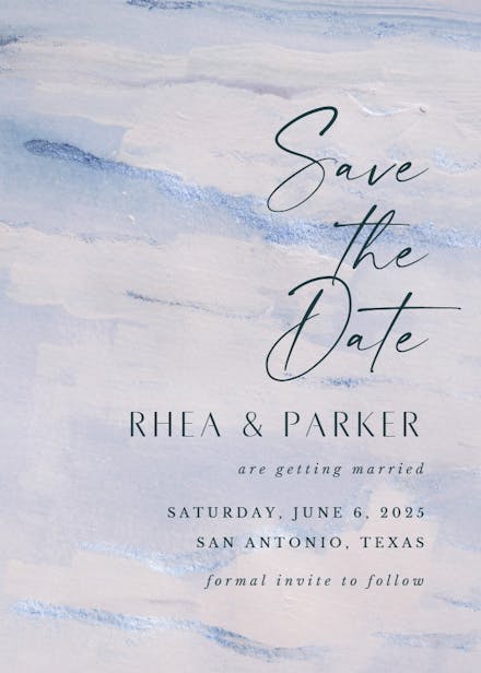Minimal and elegant - save the date card