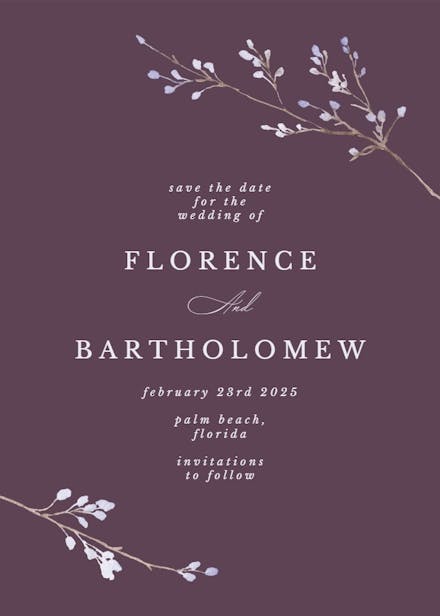 Minimalist peri - save the date card