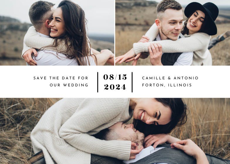 Mixed tiles - save the date card