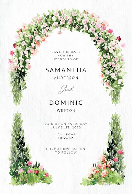 Monets Garden - Save the Date Card