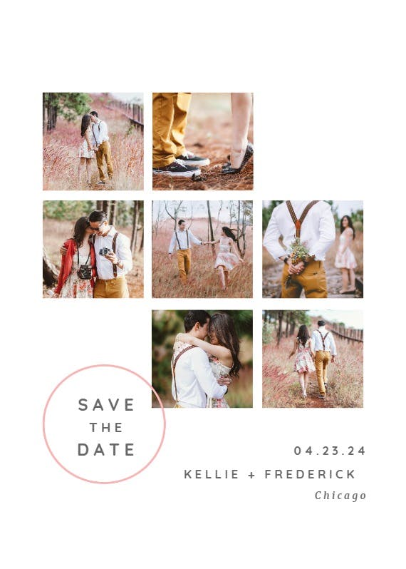 Mosaic - save the date card