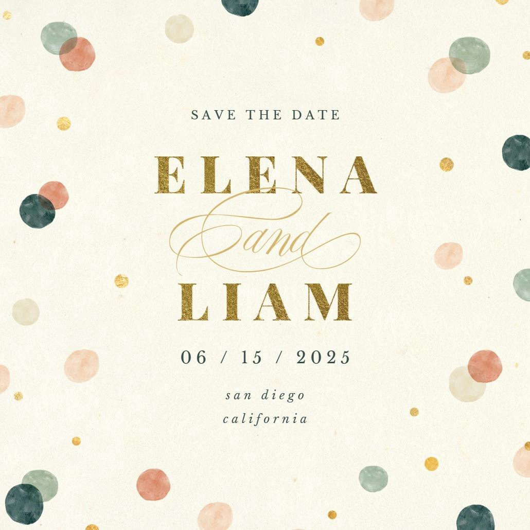 Neutral circles - save the date card