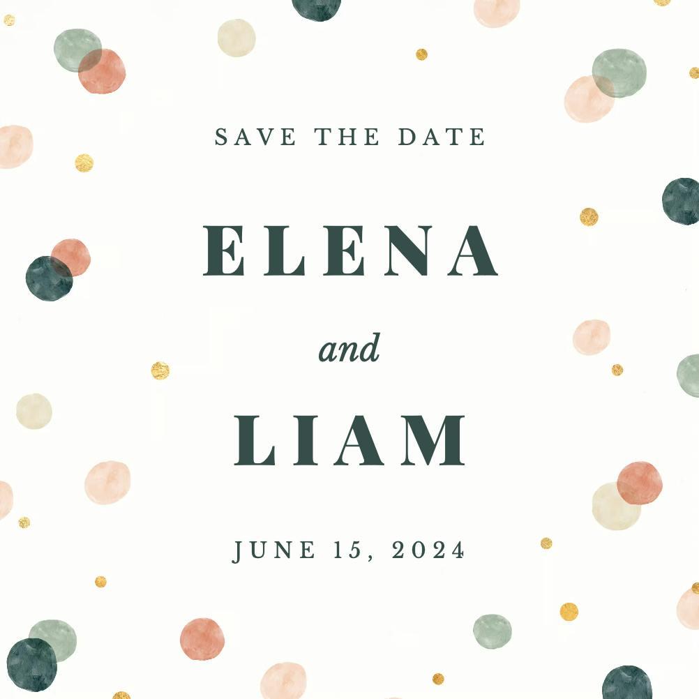 Neutral circles - save the date card